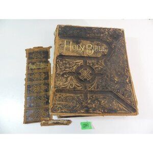 Antique Holy Bible Parallel-Column Edition - Oxford & Cambridge RARE